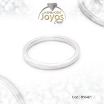 Anillo de Acero Matrimonio Plateado Pulido Talla 8 - 860481