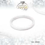 Anillo de Acero Matrimonio Plateado Pulido Talla 10 - 860483