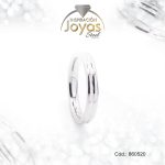 Anillo de Acero Matrimonio Plateado Línea Talla 6 - 860520