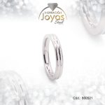 Anillo de Acero Matrimonio Plateado Línea Talla 7 - 860521