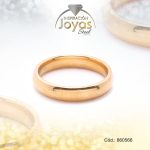 Anillo de Acero Matrimonio Dorado Pulido Talla 9 - 860566