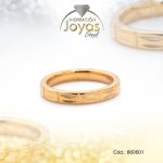 Anillo de Acero Matrimonio Dorado Repuje Talla 11 - 860601
