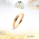 Anillo de Acero Matrimonio Dorado Repuje Talla 11 - 860612