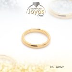Anillo de Acero Matrimonio Dorado Pulido Talla 6 - 860647