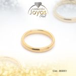 Anillo de Acero Matrimonio Dorado Pulido Talla 10 - 860651