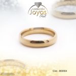Anillo de Acero Matrimonio Dorado Pulido Talla 9 - 860664