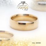 Anillo de Acero Matrimonio Dorado Pulido Talla 9 - 860688