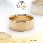 Anillo de Acero Matrimonio Dorado Pulido Talla 12 - 860694