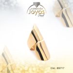 Anillo de Acero Ajustable Dorado Espiral Talla 9 - 860717