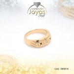 Anillo de Acero Caballero Circón Dorado Cuadrado Verde, Azul, BlancoTalla 10 - 860816