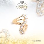 Anillo de Acero Variado Circón Dorado Múltiple Talla 6 - 860839