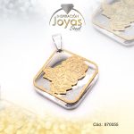 Dije de Acero Variado  2 Tonos Rombo - 870055