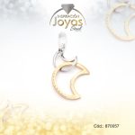 Dije de Acero Variado  2 Tonos Luna - 870057