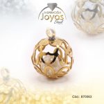 Dije de Acero Variado  Dorado Esfera - 870063