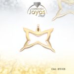 Dije de Acero Variado  Dorado Mariposa - 870105