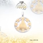 Dije de Acero Aleación Circón 2 Tonos Medalla - 870135