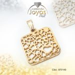Dije de Acero Variado  Dorado Rombo - 870140