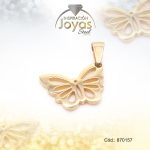 Dije de Acero Variado  Dorado Mariposa - 870157
