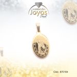 Dije de Acero Religioso  Dorado Virgen Divina Pastora - 870164