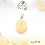 Dije de Acero Religioso  Dorado Virgen del Valle - 870168