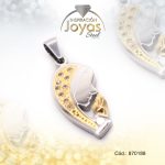 Dije de Acero Religioso Circón 2 Tonos Virgen Sra. Madonna - 870188