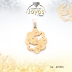 Dije de Acero Aleación Circón Dorado Nube - 870225