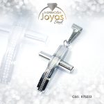 Dije de Acero Religioso Plateado Cruz - 870233