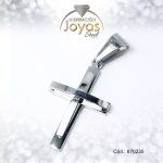 Dije de Acero Religioso Plateado Cruz - 870235