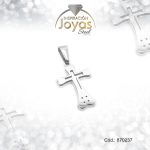 Dije de Acero Religioso Plateado Cruz - 870237