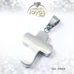 Dije de Acero Religioso Plateado Cruz - 870238