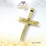Dije de Acero Religioso Dorado Cruz - 870246