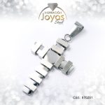 Dije de Acero Religioso Plateado Cruz - 870251