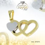 Dije de Acero Variado  2 Tonos Corazón - 870275