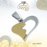 Dije de Acero Variado  2 Tonos Corazón - 870277