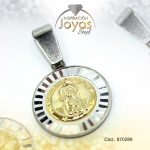 Dije de Acero Religioso 2 Tonos Virgen Rosa Mística - 870289