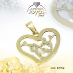 Dije de Acero Variado  Dorado Corazón - 870292