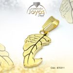 Dije de Acero Variado  Dorado Hoja - 870311