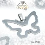 Dije de Acero Variado  Plateado Mariposa - 870325