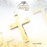 Dije de Acero Religioso Circón 2 Tonos Cruz Padre Nuestro - 870365