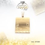 Dije de Acero Variado  Dorado Placa - 870389