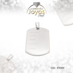 Dije de Acero Variado  Plateado Placa - 870392