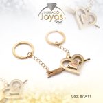 Dije de Acero Tu Y Yo  Dorado Llavero - 870411