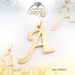 Dije de Acero Letra  Dorado A - 870417 - Imagen 2