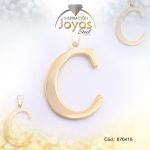 Dije Acero- Letra- C Grande Dorado - 870419
