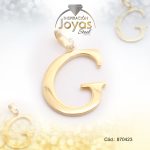 Dije de Acero Letra Dorado G - 870423