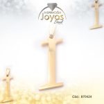 Dije de Acero Letra Dorado I - 870424