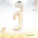 Dije de Acero Letra Dorado J - 870425