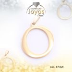 Dije de Acero Letra Dorado O - 870429