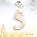 Dije de Acero Letra Dorado S - 870432