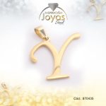 Dije de Acero Letra Dorado Y - 870435